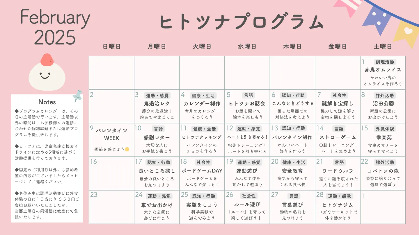 2025年2月のプログラム