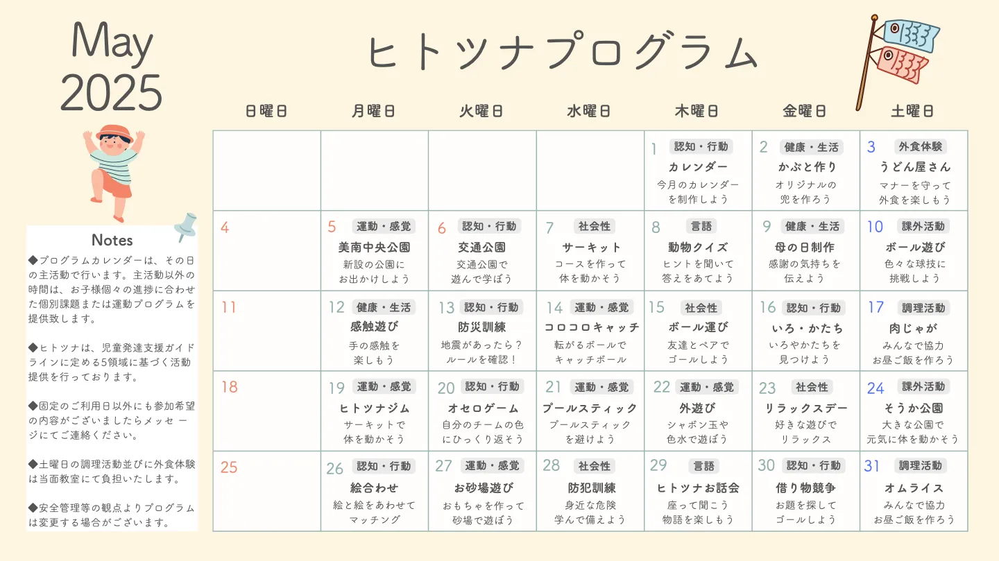 2025年5月のプログラム